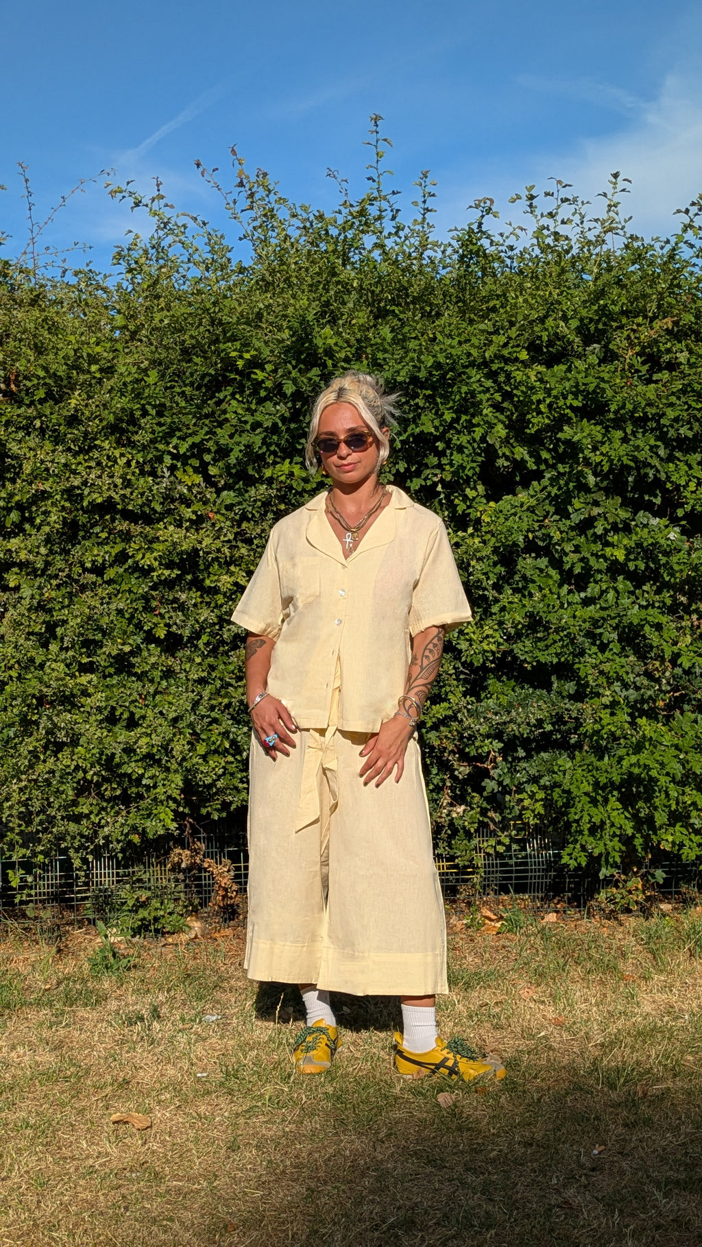 Butter Yellow Wide Leg Culottes