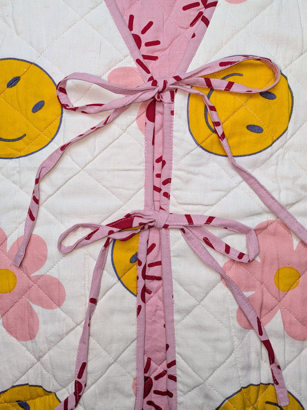Made-to-Order Love Shine / Happy Hippy reversible quilted waistcoat