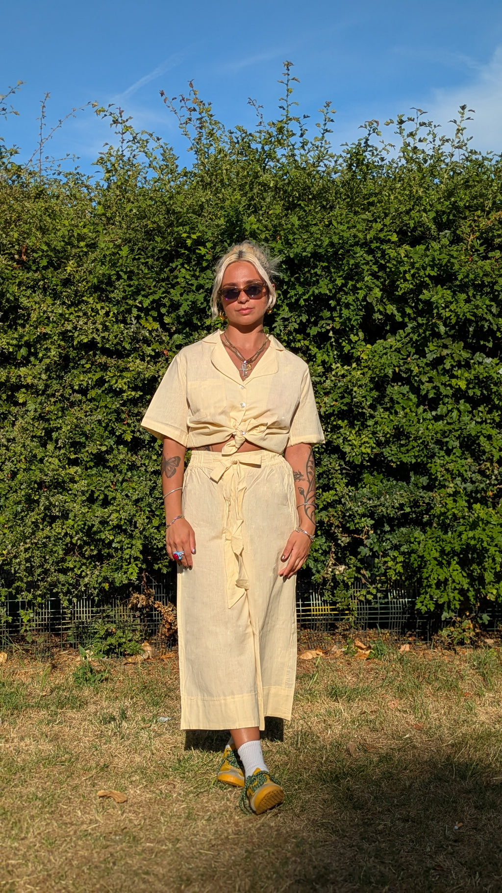 Butter Yellow Wide Leg Culottes