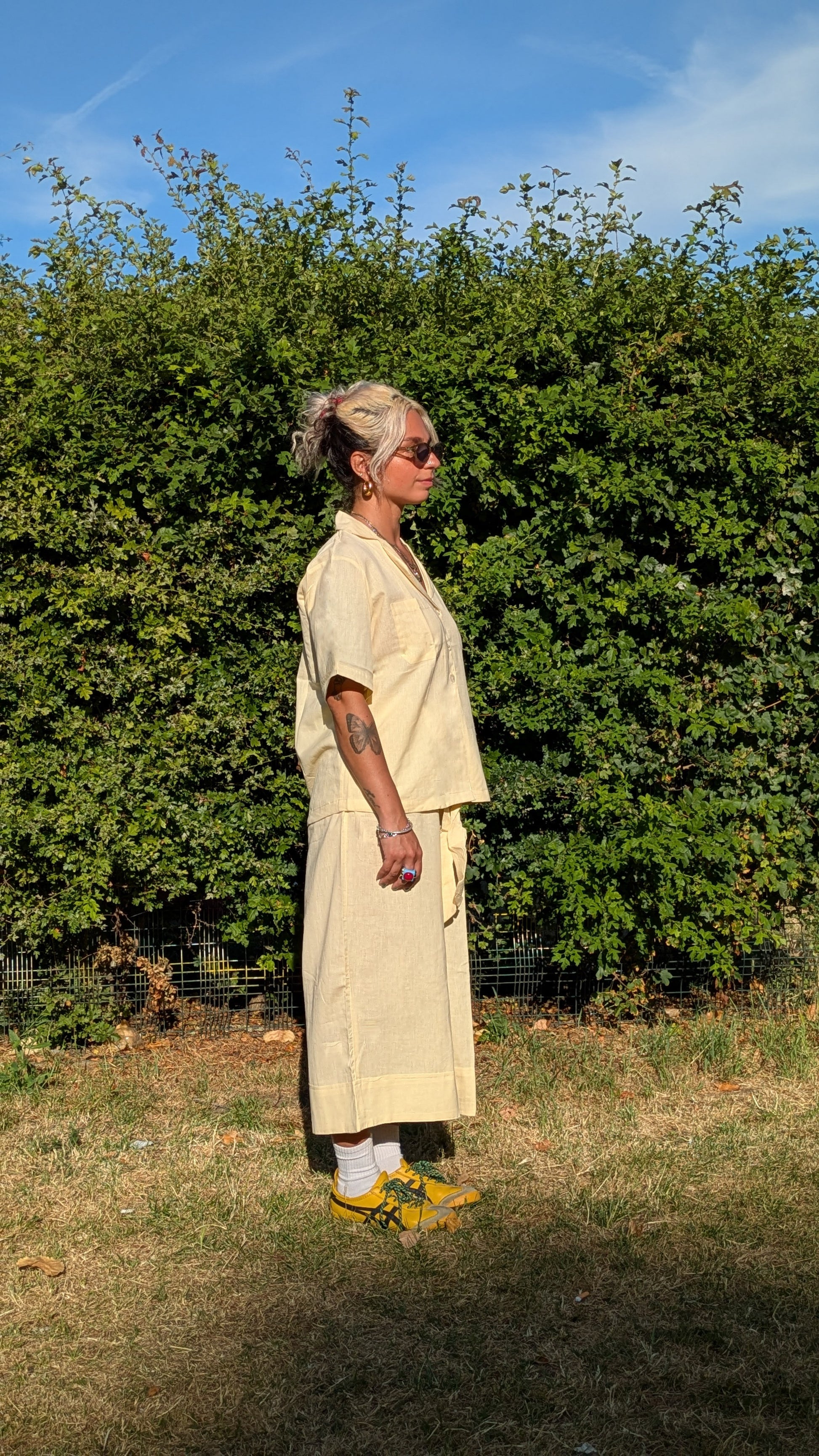 Butter Yellow Wide Leg Culottes