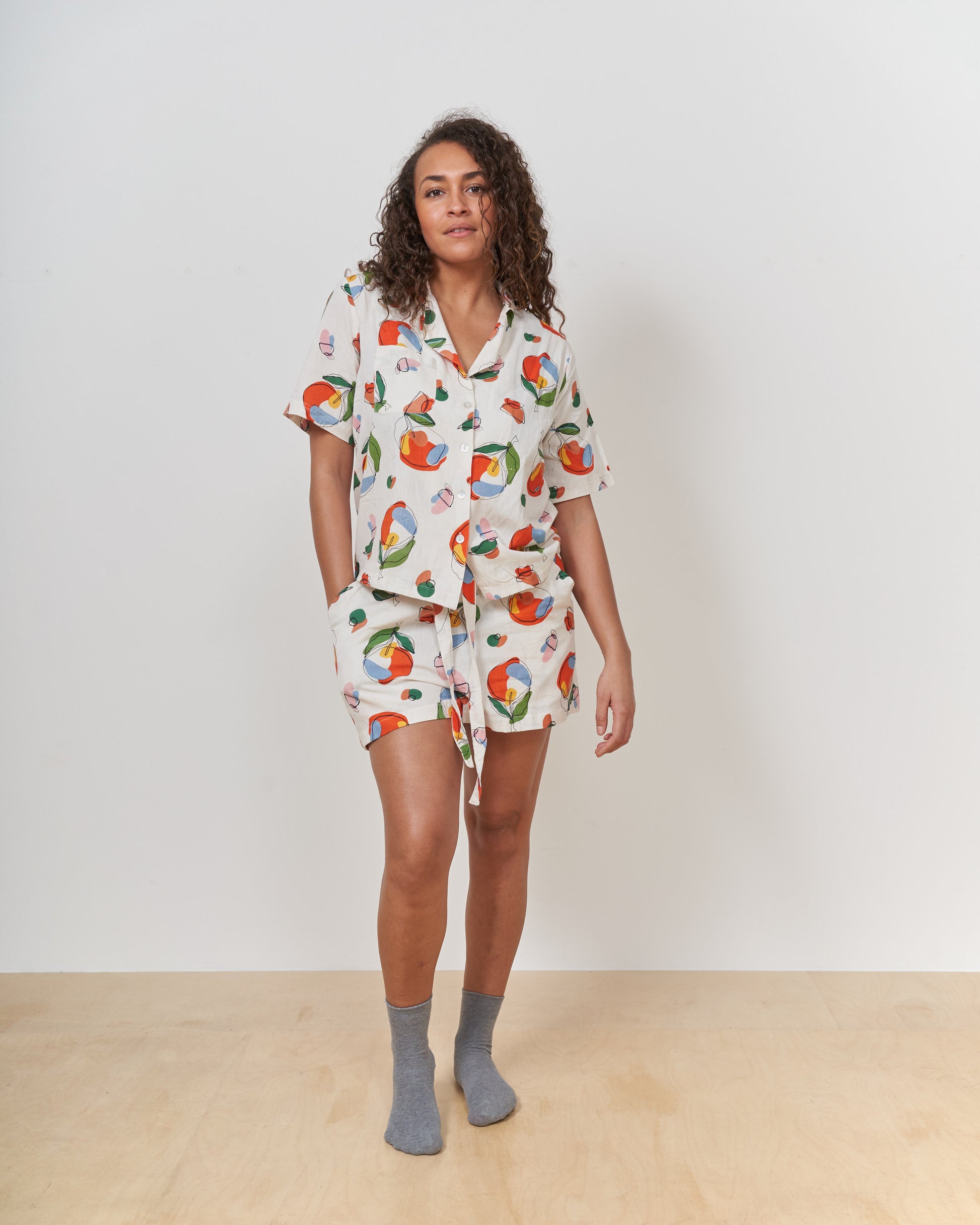 Orange Harvest Drawstring Shorts