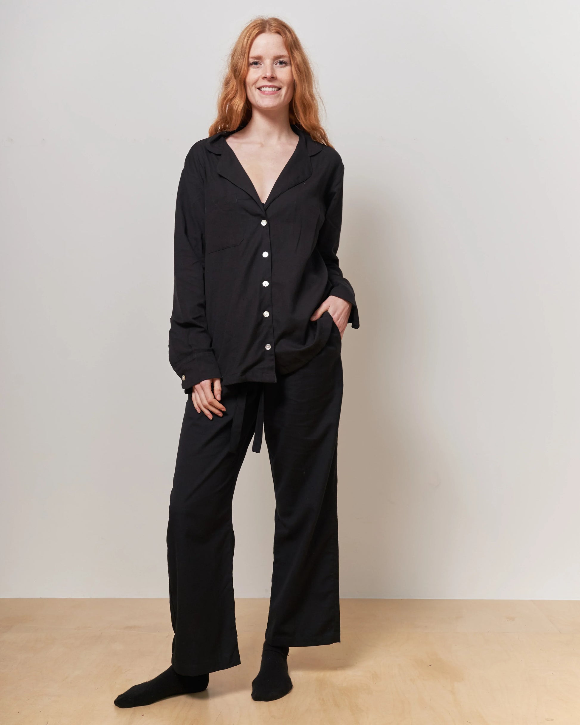 Classic Black Straight Leg Trousers