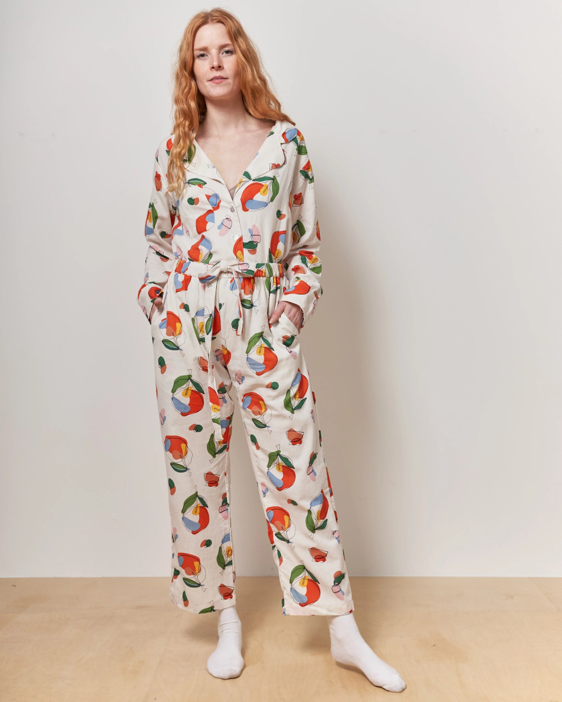 Orange Harvest Straight Leg Trousers
