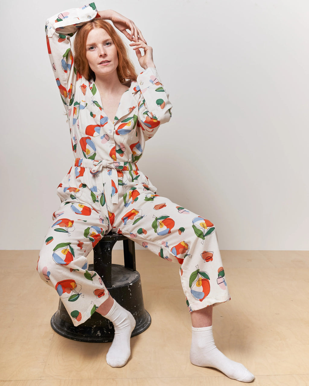 Orange Harvest Straight Leg Trousers