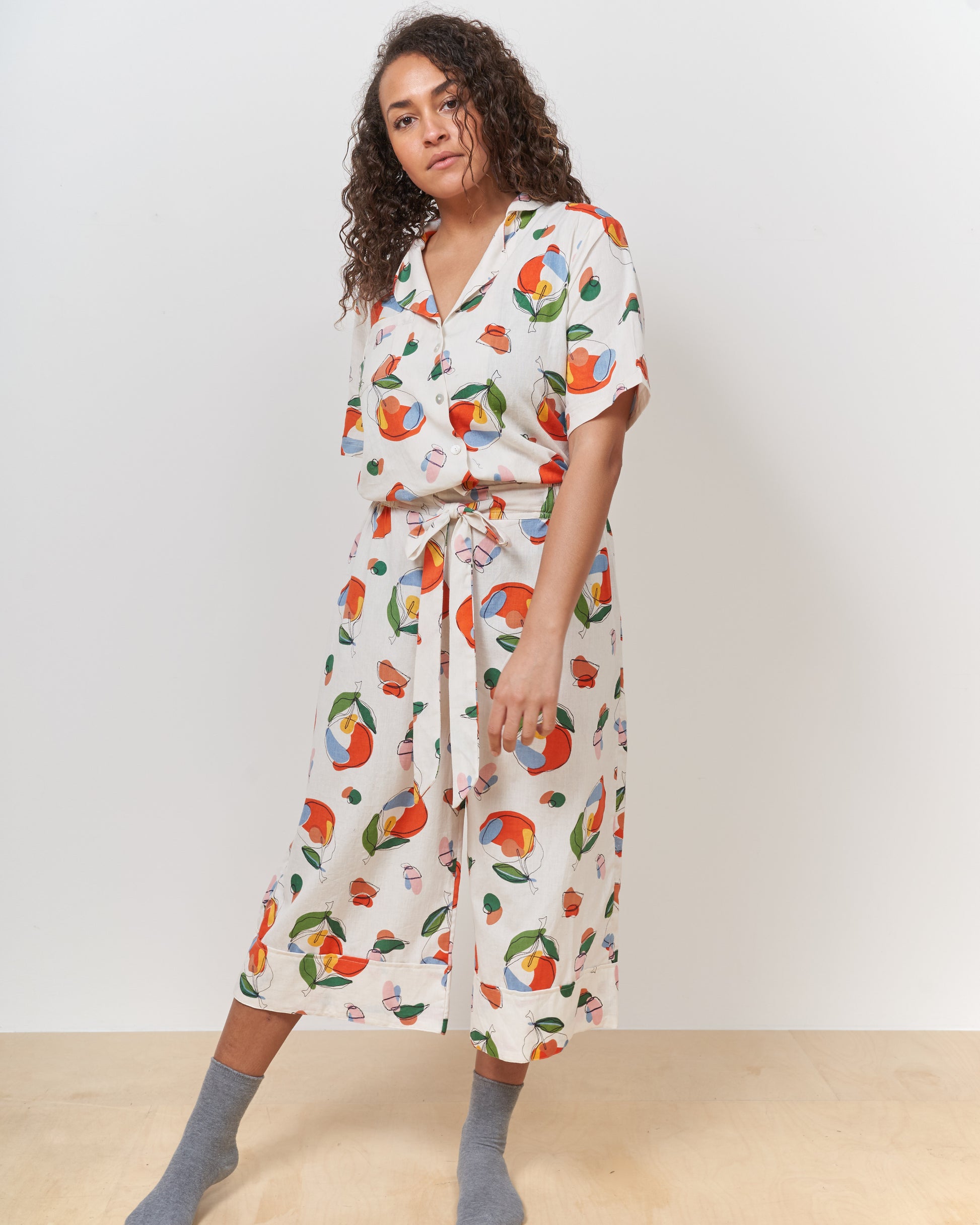 Orange Harvest Wide Hem Culottes