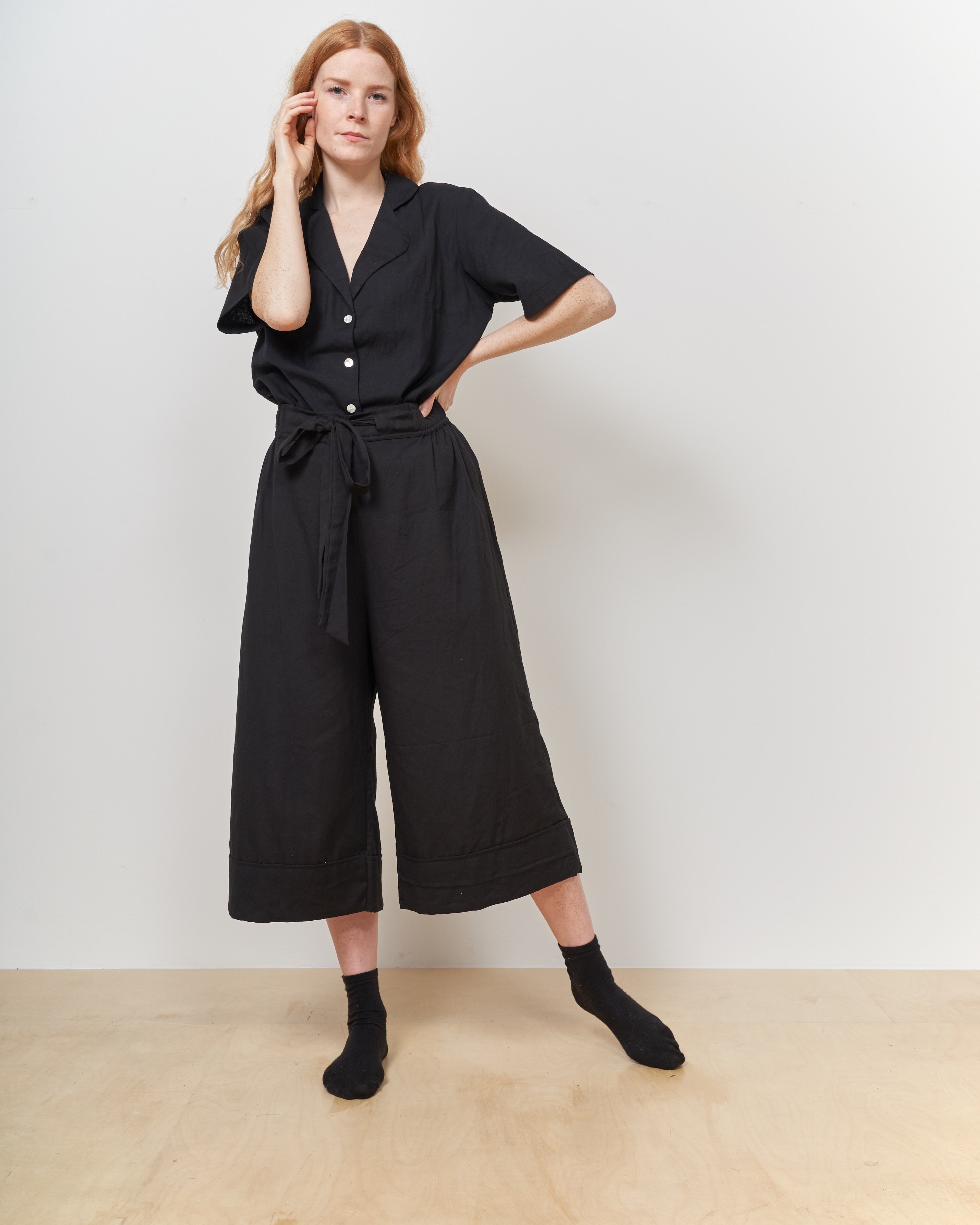 Classic Black Wide Hem Culottes