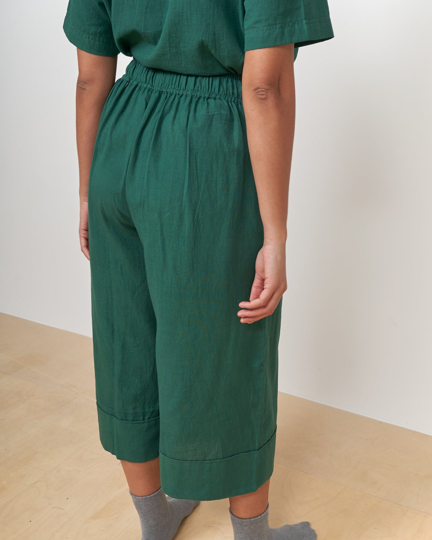 Forest Green Wide Hem Culottes