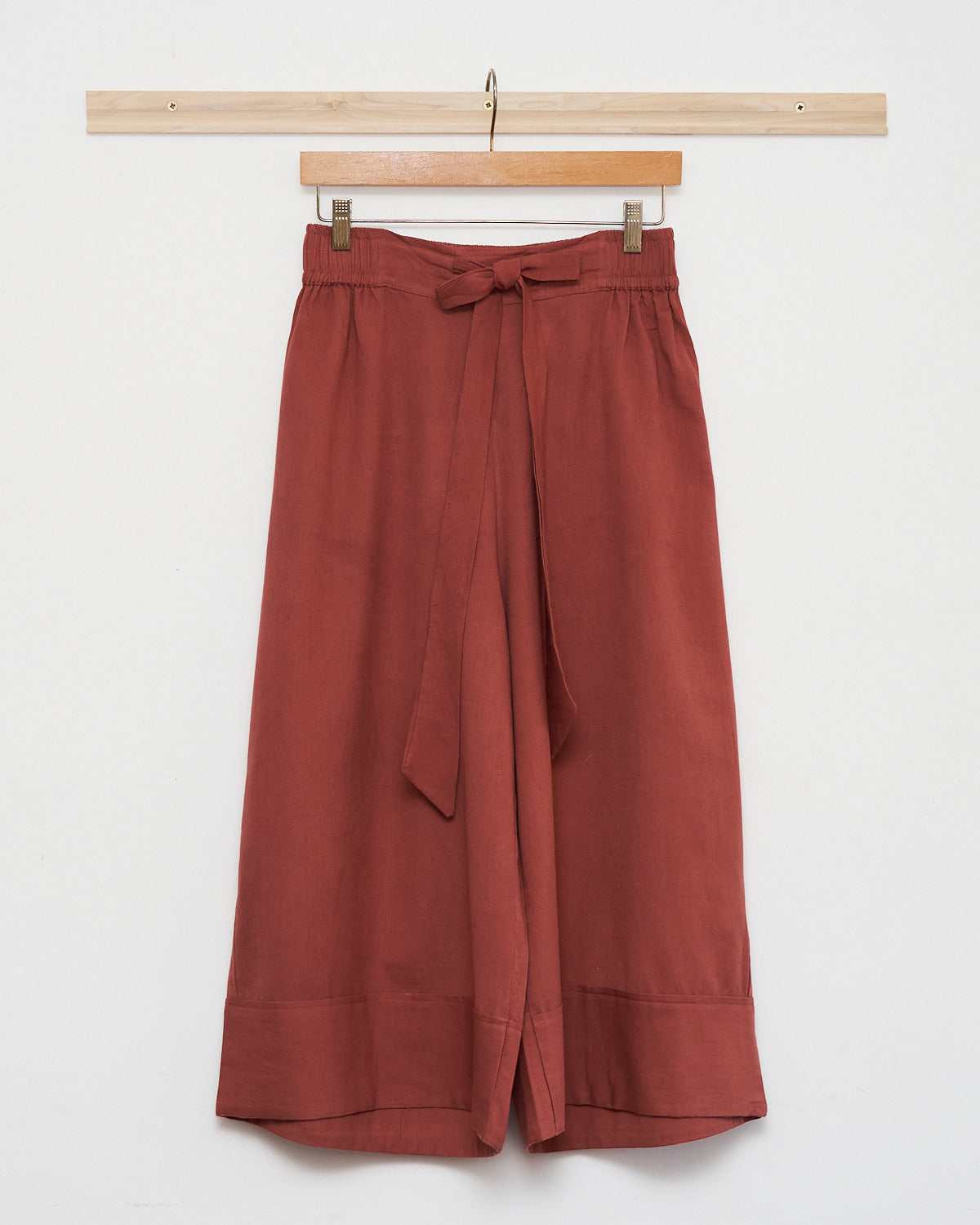 Tobacco Brown Wide Hem Culottes