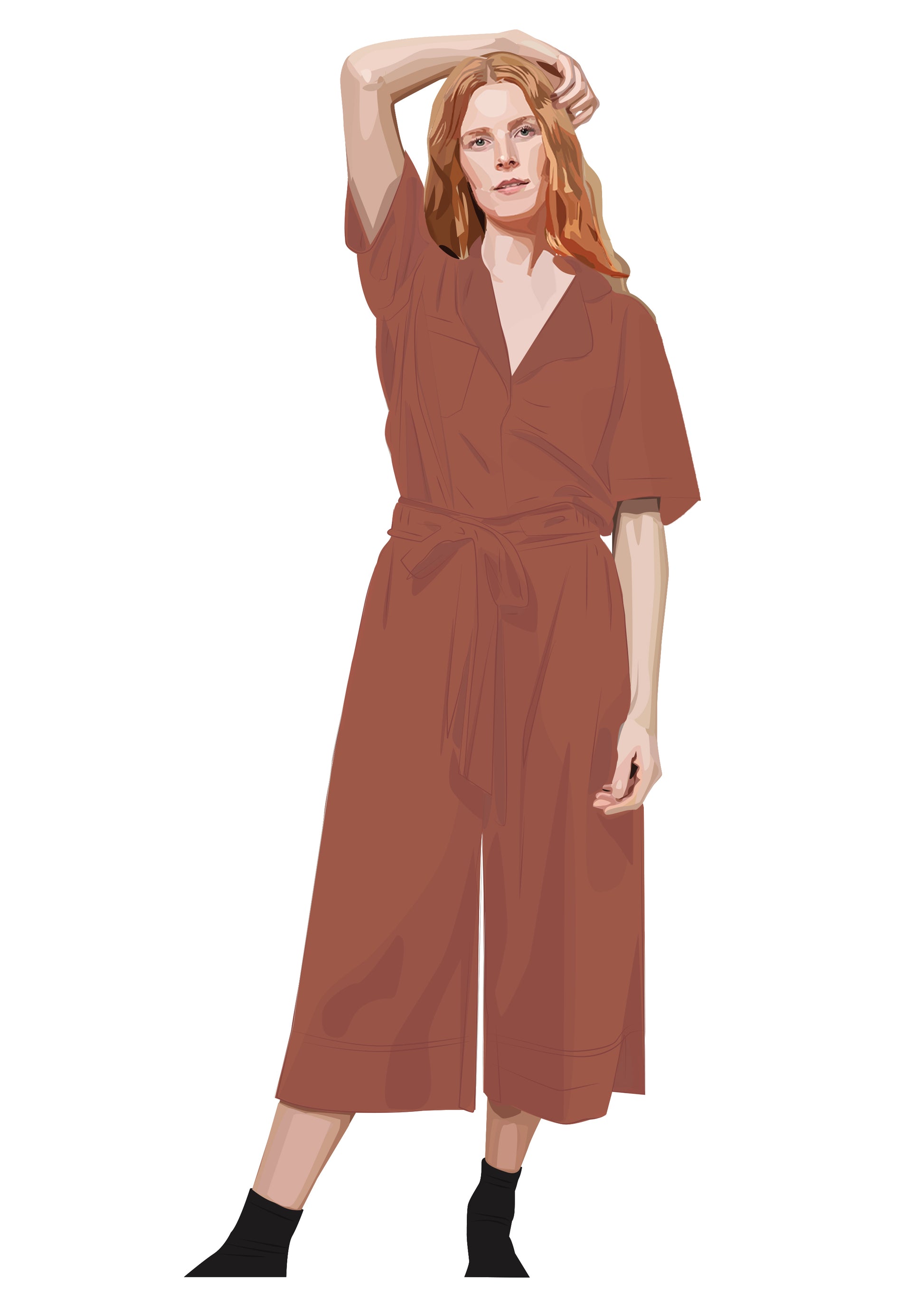 Tobacco Brown Wide Hem Culottes