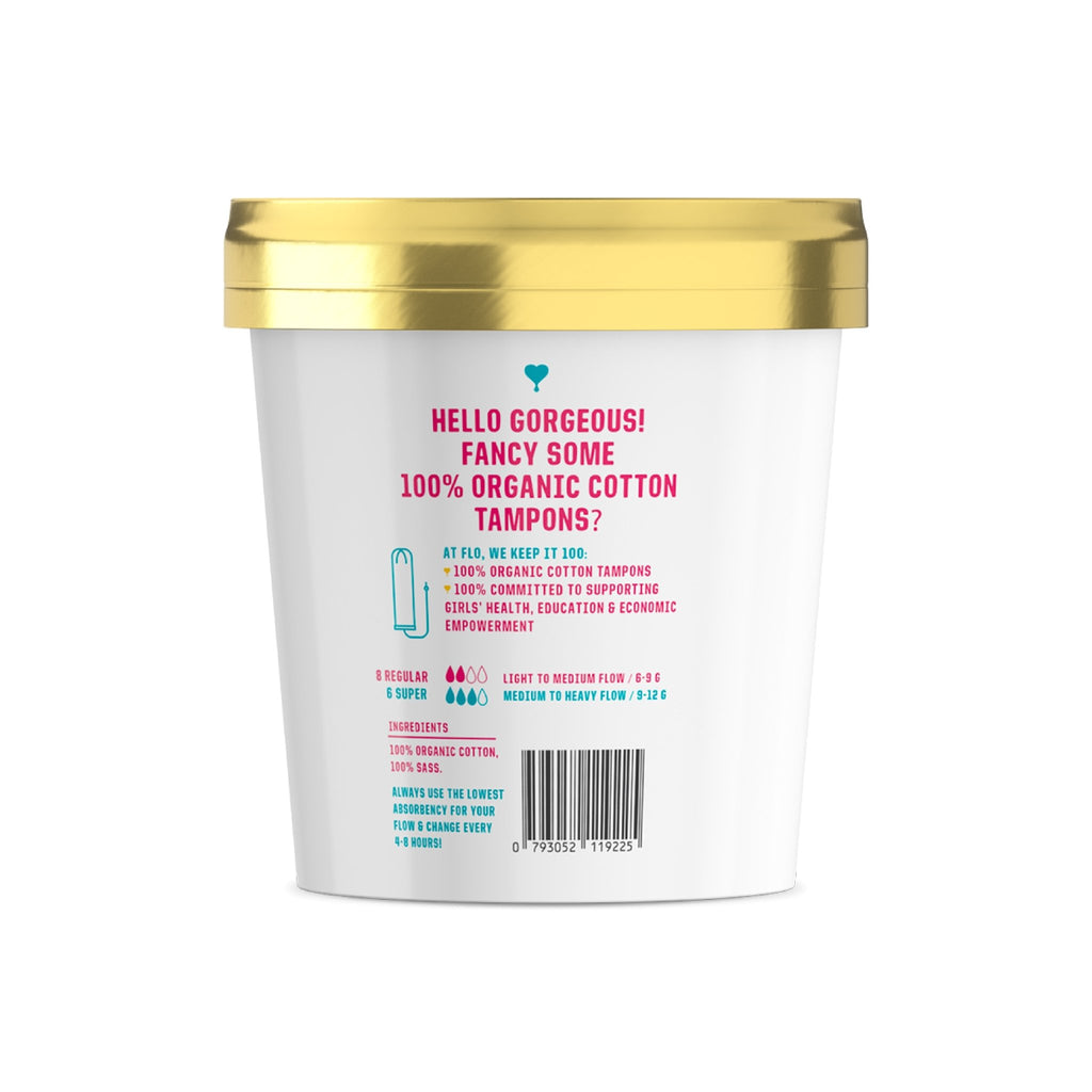 FLO Eco Non - Applicator Tampon Tub - Periodical Powers