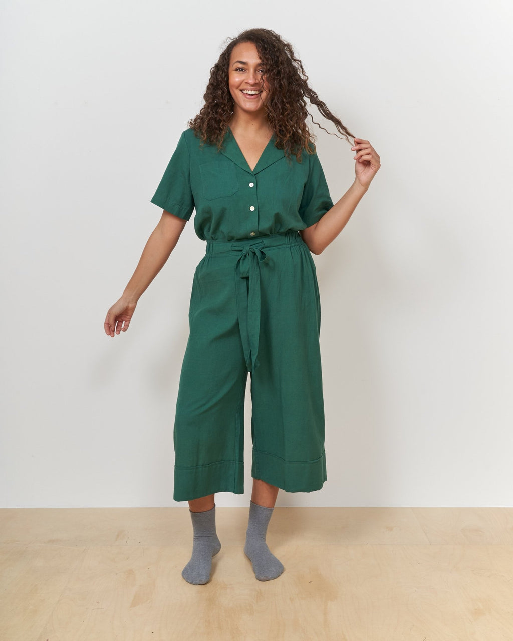 Forest Green Wide Hem Culottes - Periodical Powers