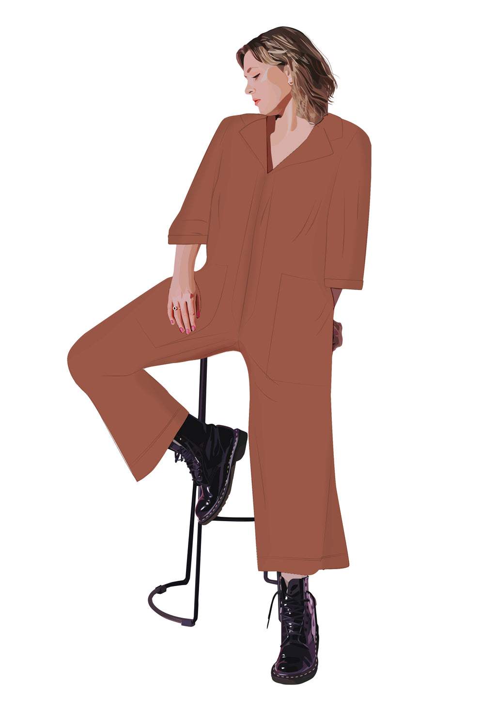 Tobacco Brown Jumpsuit