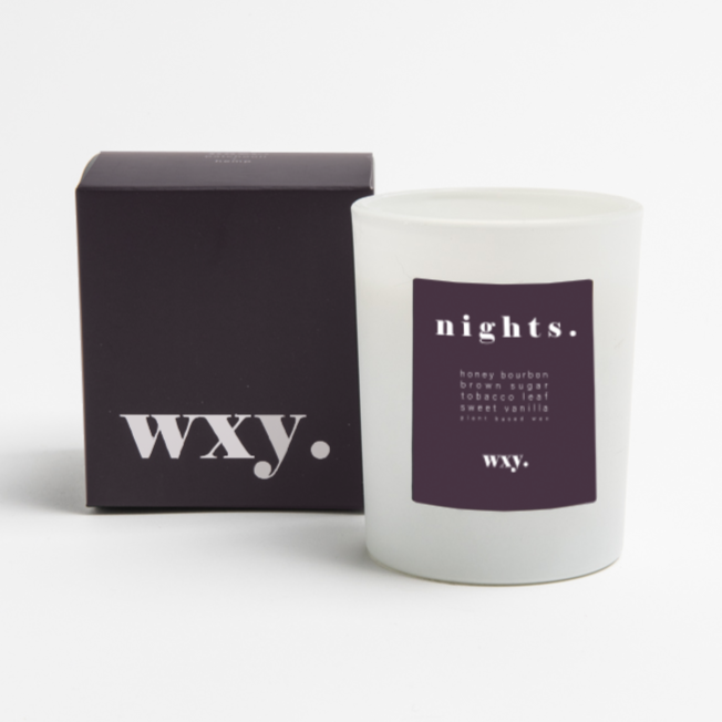 wxy. NIGHTS Bourbon Sugar + Tobacco Leaf 7oz Candle