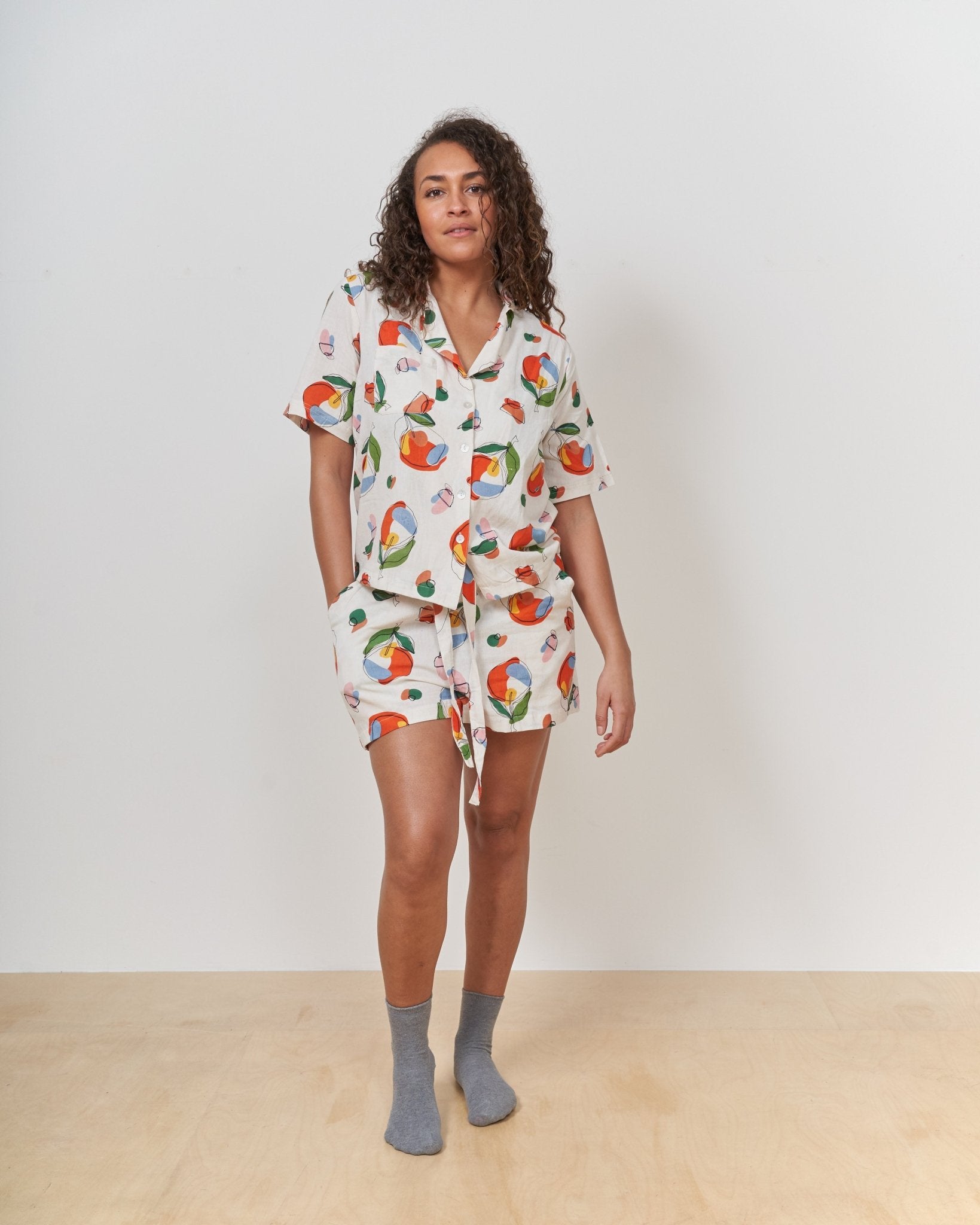 Orange Harvest Drawstring Shorts - Periodical Powers