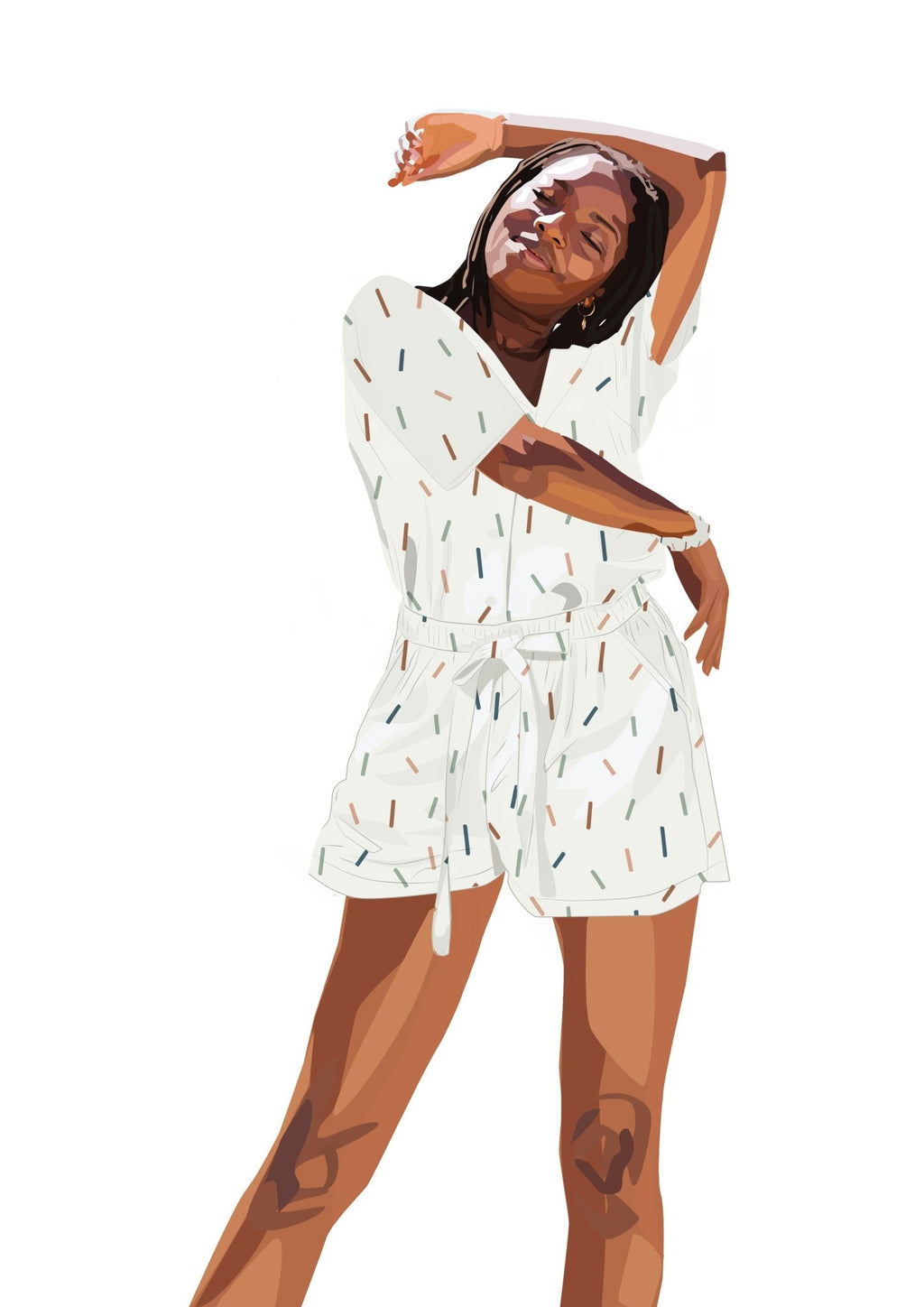 Sprinkles Drawstring Shorts - Periodical Powers